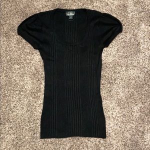 Black ribbed sweater shirt